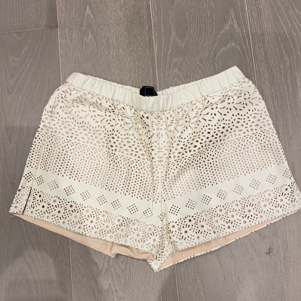 Faux leather shorts
